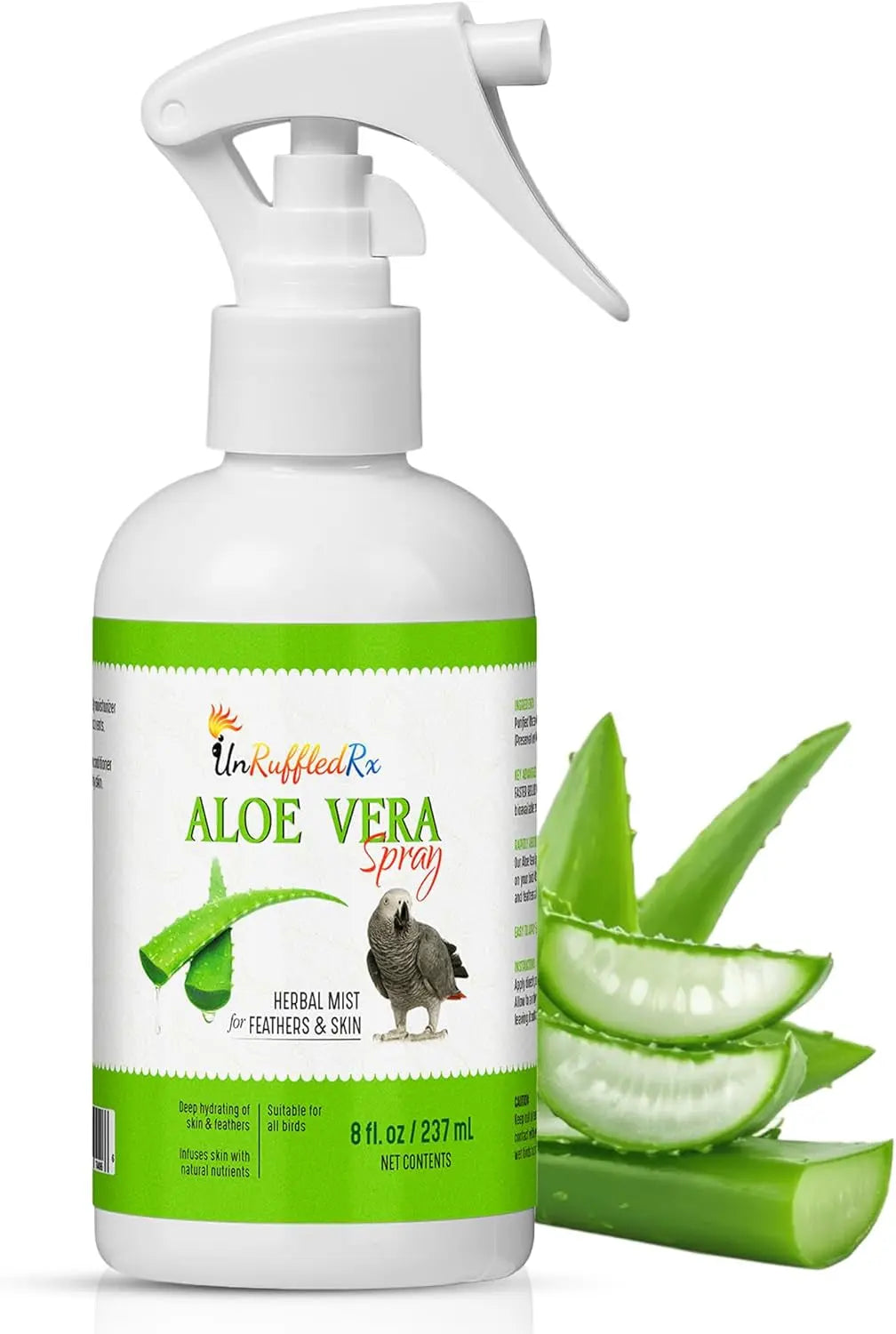 Aloe Vera Bird Spray for All Birds, Soothing Feather & Skin Mist, 8 oz