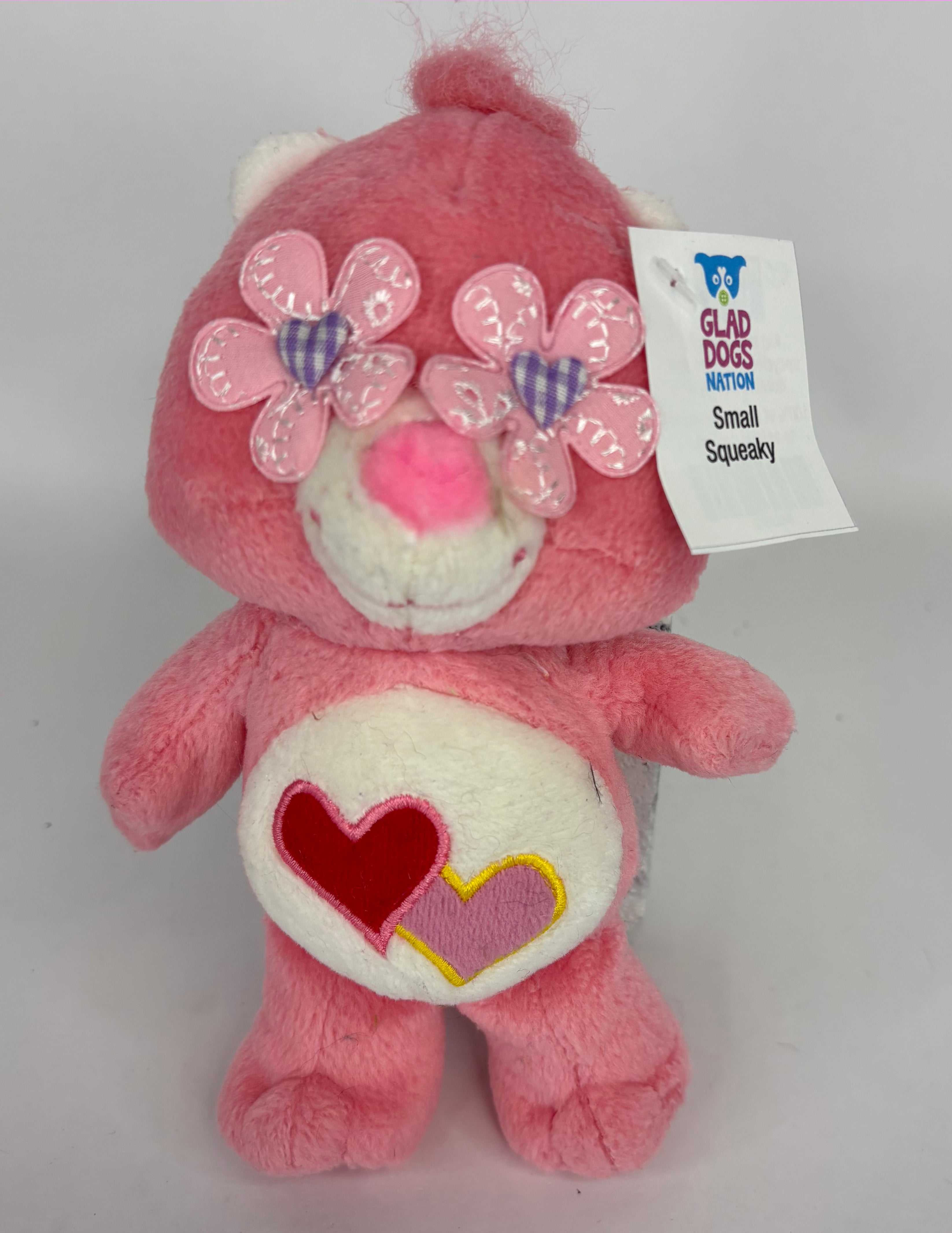 Care Bears Squeaky & NO Squeak Dog Toys Upcycled Plush