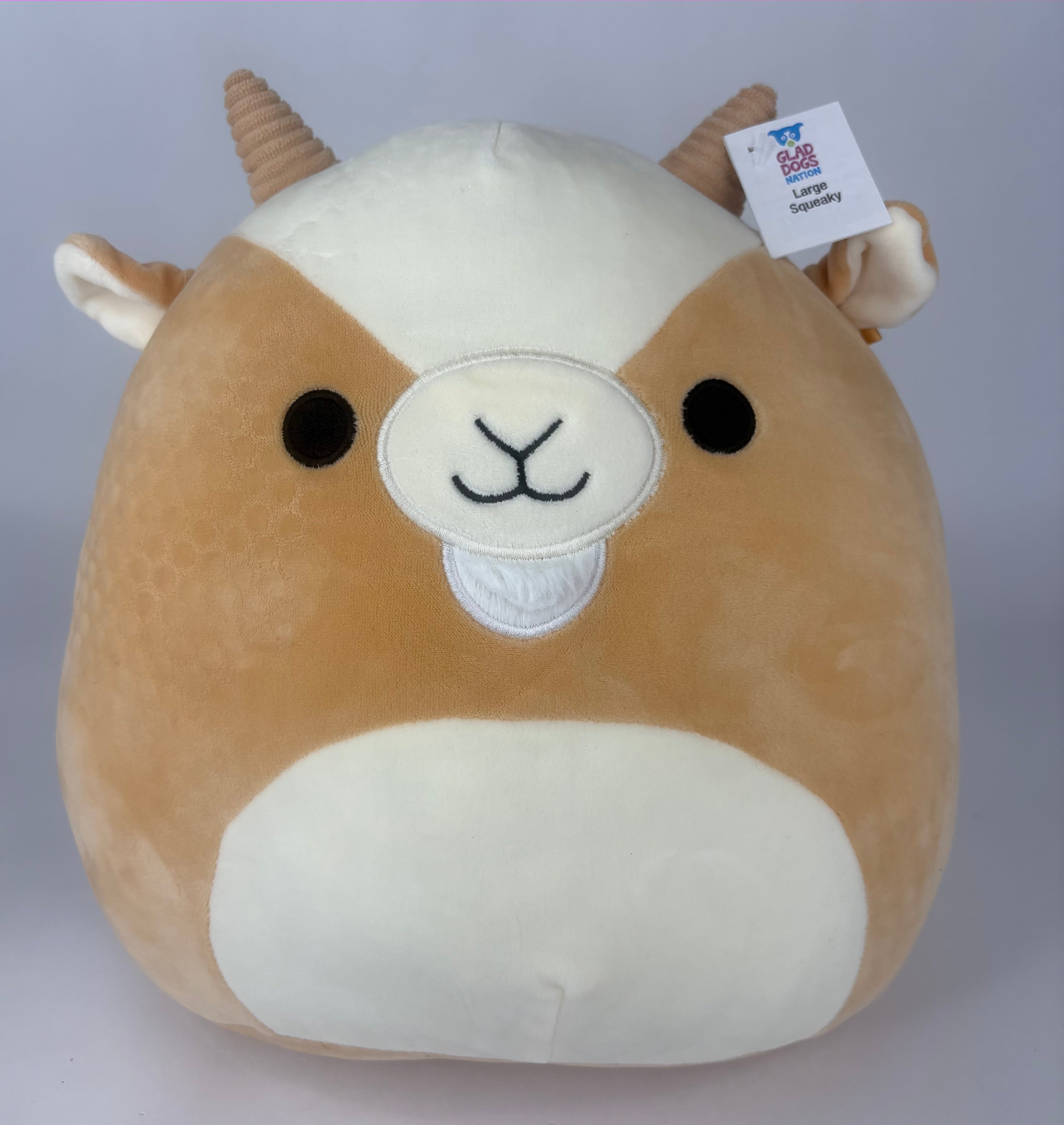 BOGO! Large Squishy Cuddlers Super Soft Plush Pet Toys: Squeak & NO Squeak