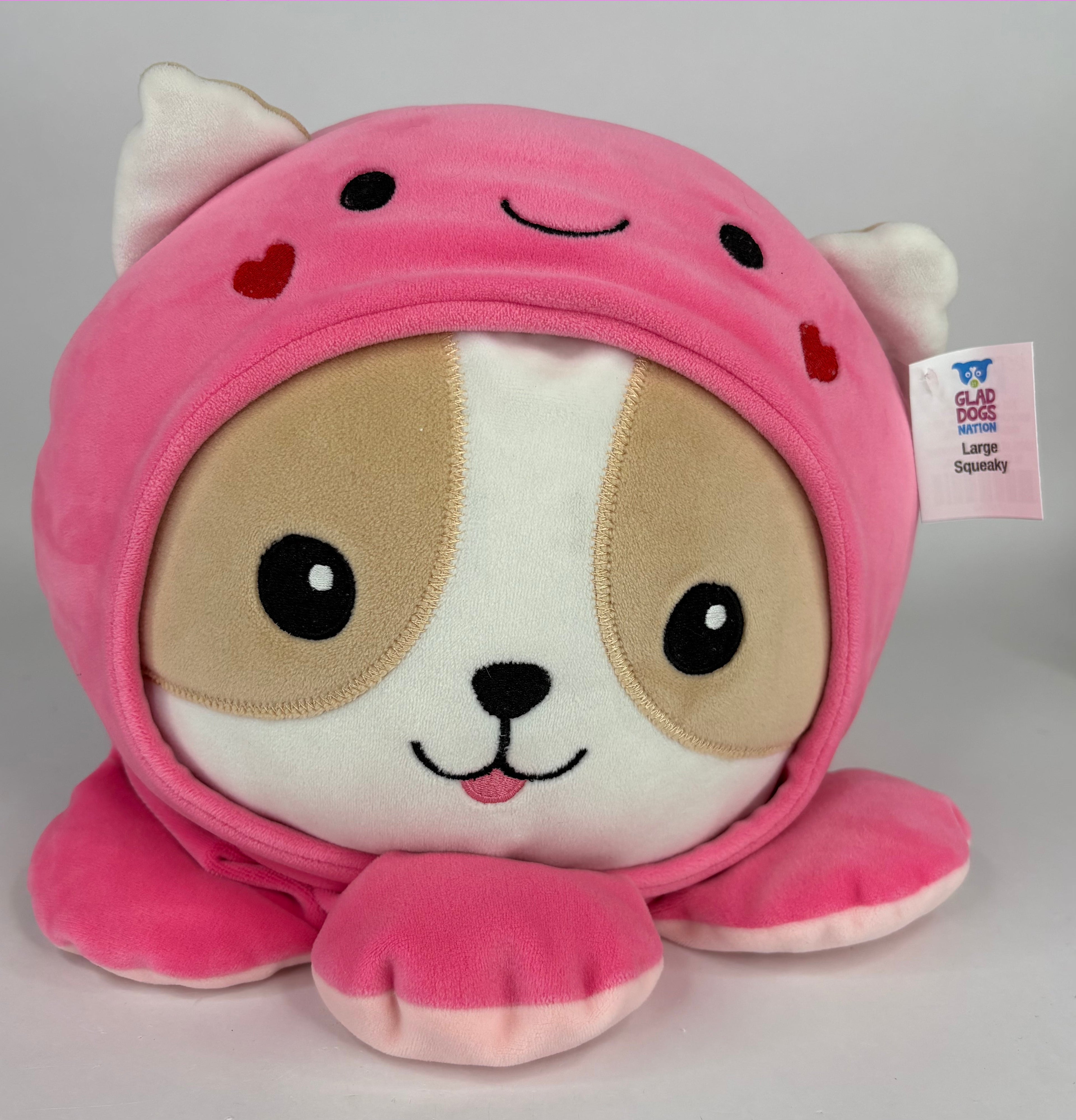 BOGO! Large Squishy Cuddlers Super Soft Plush Pet Toys: Squeak & NO Squeak