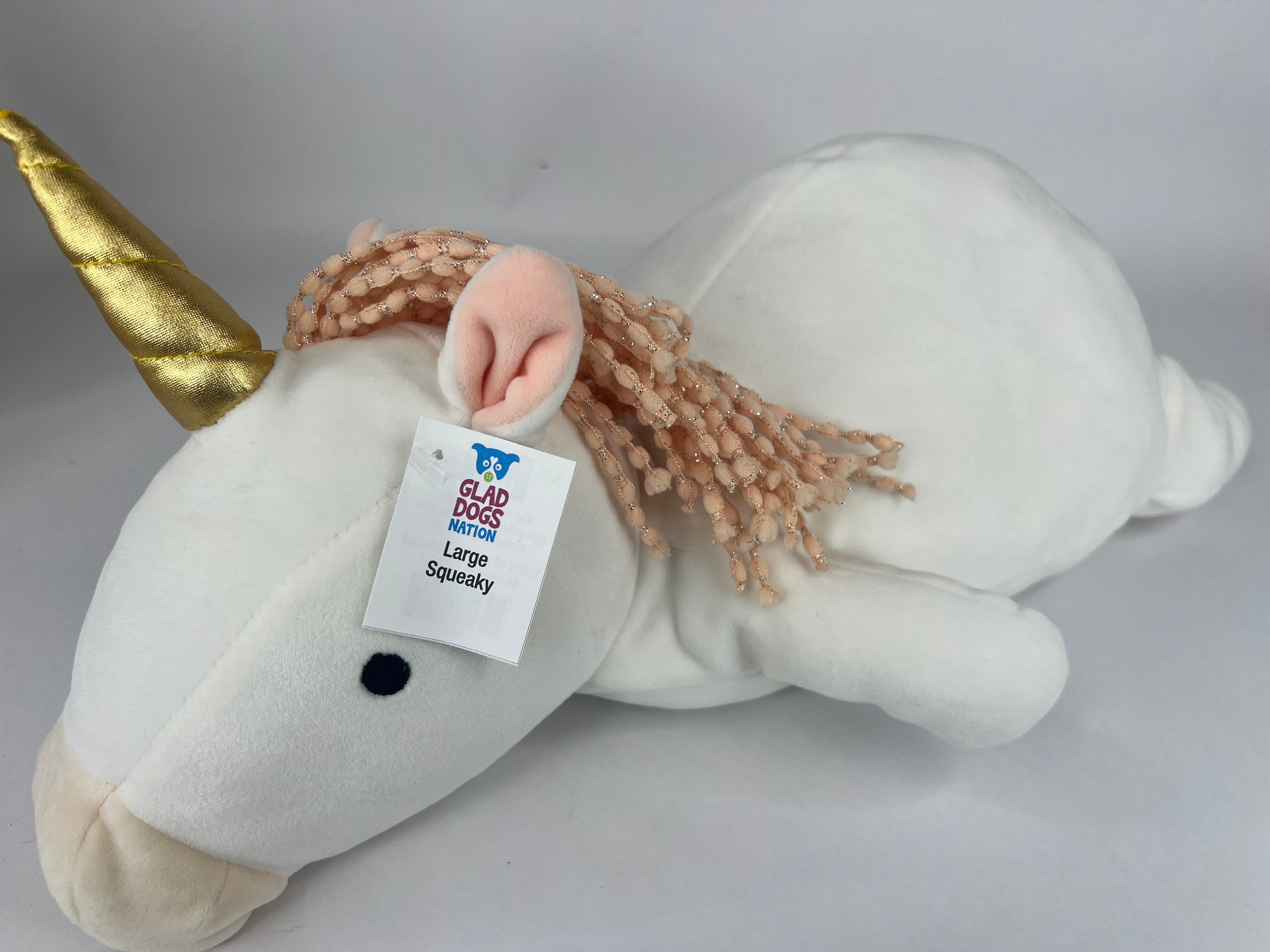 BOGO! Large Squishy Cuddlers Super Soft Plush Pet Toys: Squeak & NO Squeak