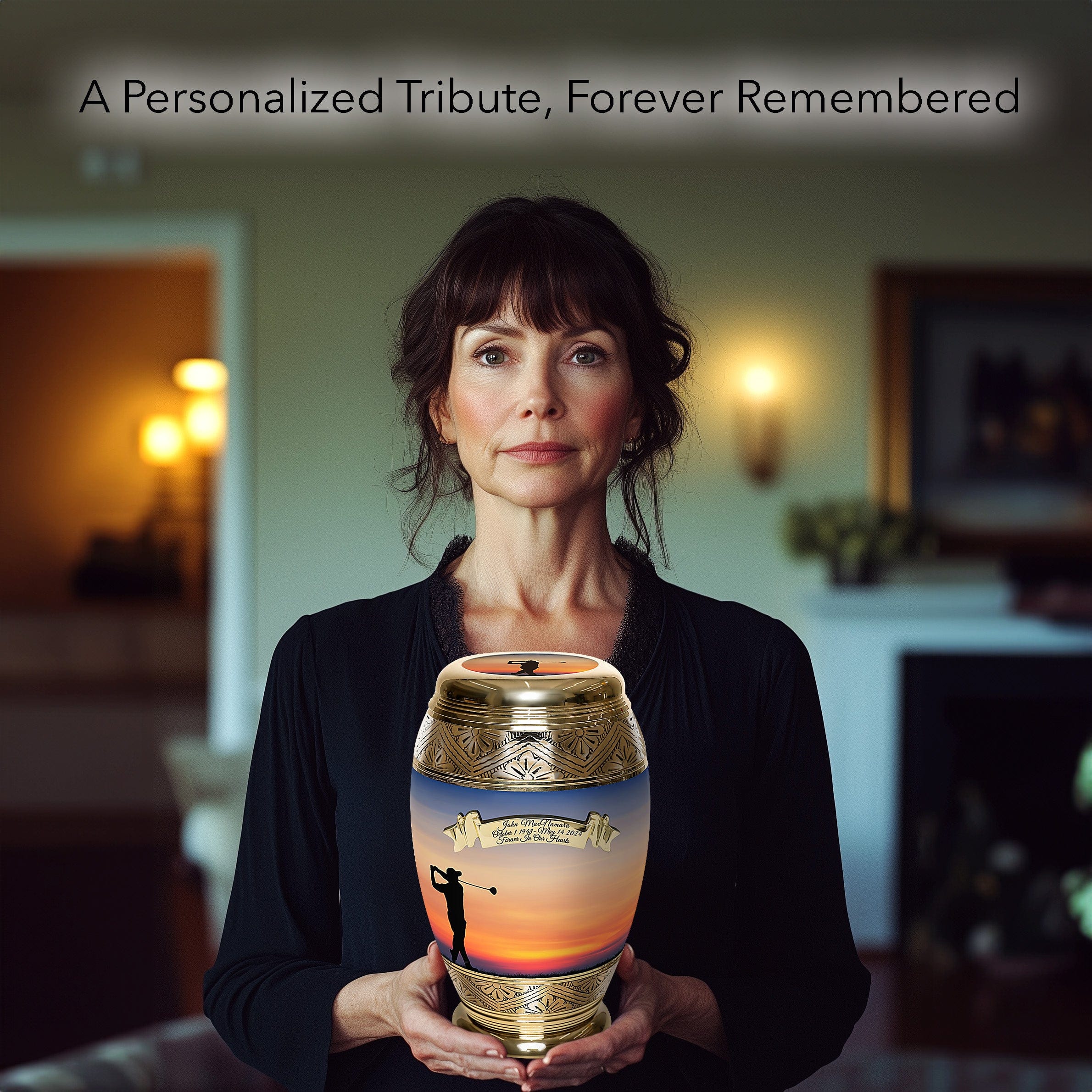 Fairway to Heaven Golf Extra Large Urn or Companion Urn – Extra Large Urns for Human Ashes | XL Urn & XXL Urn