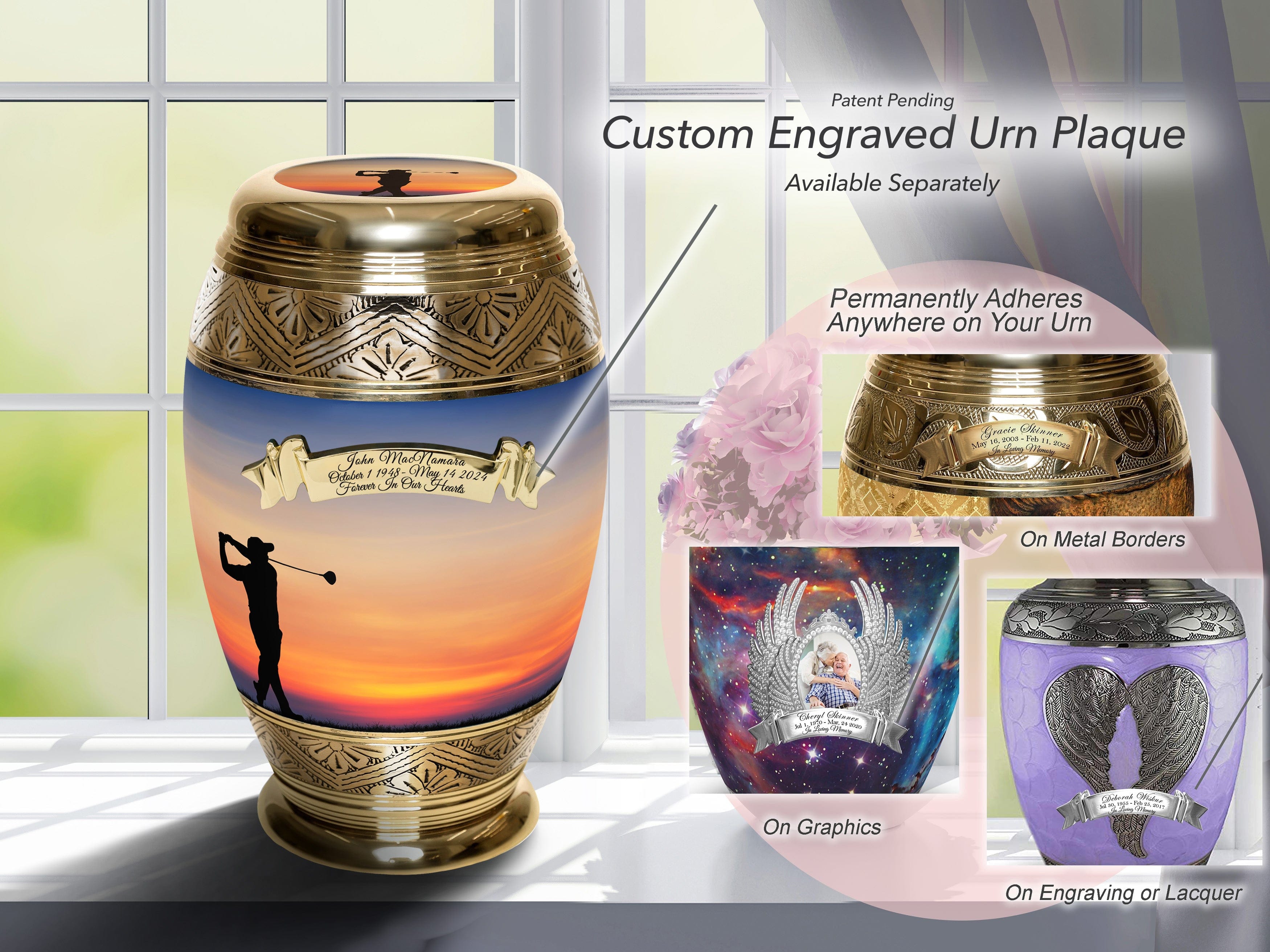 Fairway to Heaven Golf Extra Large Urn or Companion Urn – Extra Large Urns for Human Ashes | XL Urn & XXL Urn