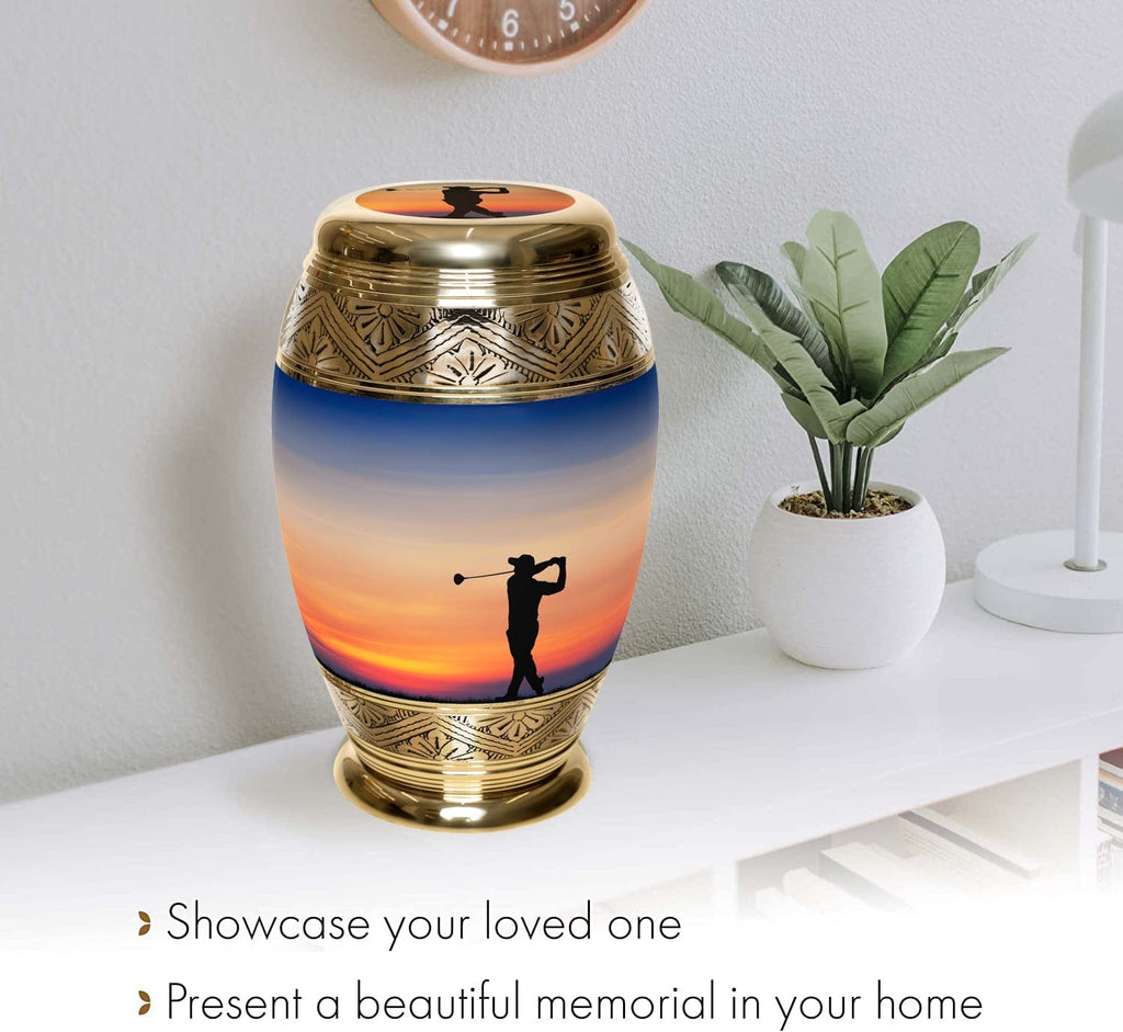 Fairway to Heaven Golf Extra Large Urn or Companion Urn – Extra Large Urns for Human Ashes | XL Urn & XXL Urn