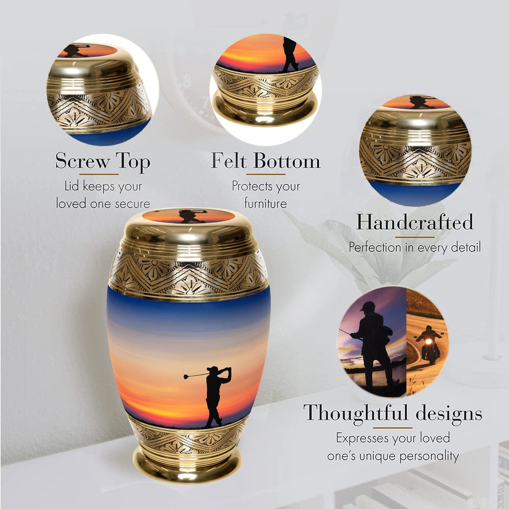 Fairway to Heaven Golf Extra Large Urn or Companion Urn – Extra Large Urns for Human Ashes | XL Urn & XXL Urn