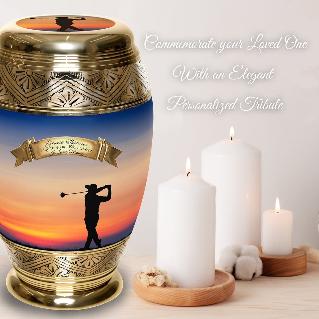 Fairway to Heaven Golf Extra Large Urn or Companion Urn – Extra Large Urns for Human Ashes | XL Urn & XXL Urn