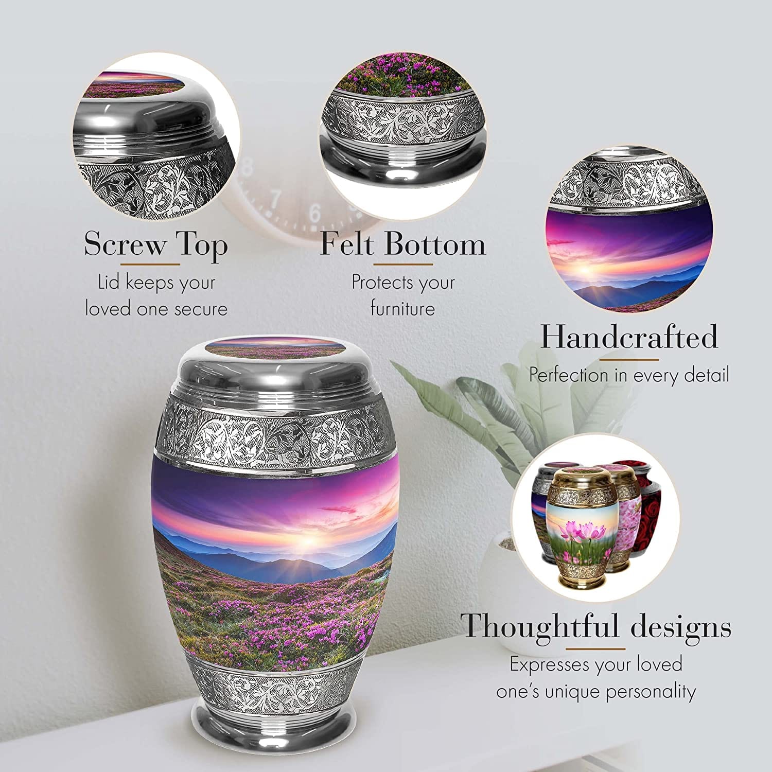 Heaven on Earth Extra Large Urn or Companion Urn – Extra Large Urns for Human Ashes | XL Urn & XXL Urn