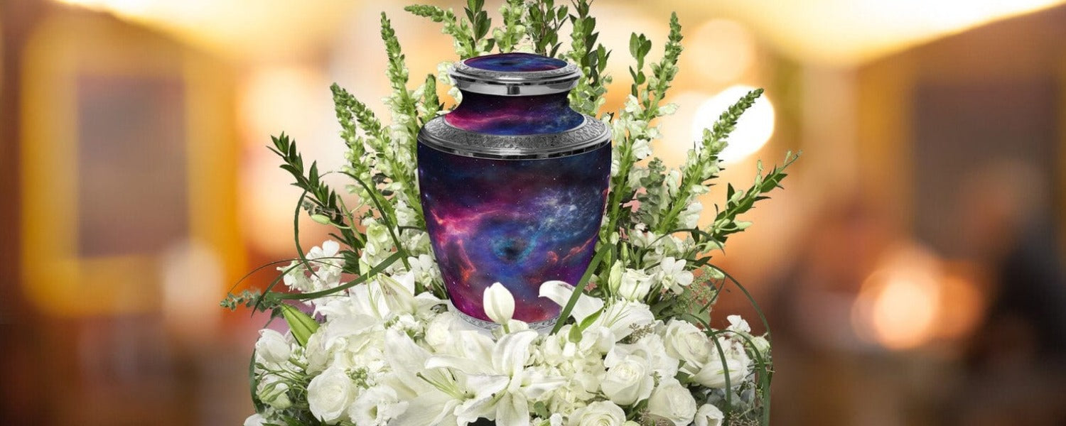 Interstellar Nebula Extra Large Urn or Companion Urn – Extra Large Urns for Human Ashes | XL Urn & XXL Urn