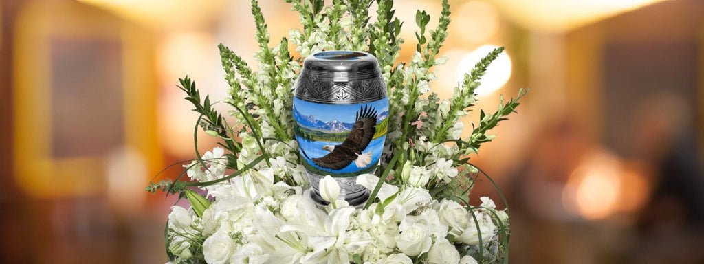 Majestic Bald Eagle Extra Large Urn or Companion Urn – Extra Large Urns for Human Ashes | XL Urn & XXL Urn