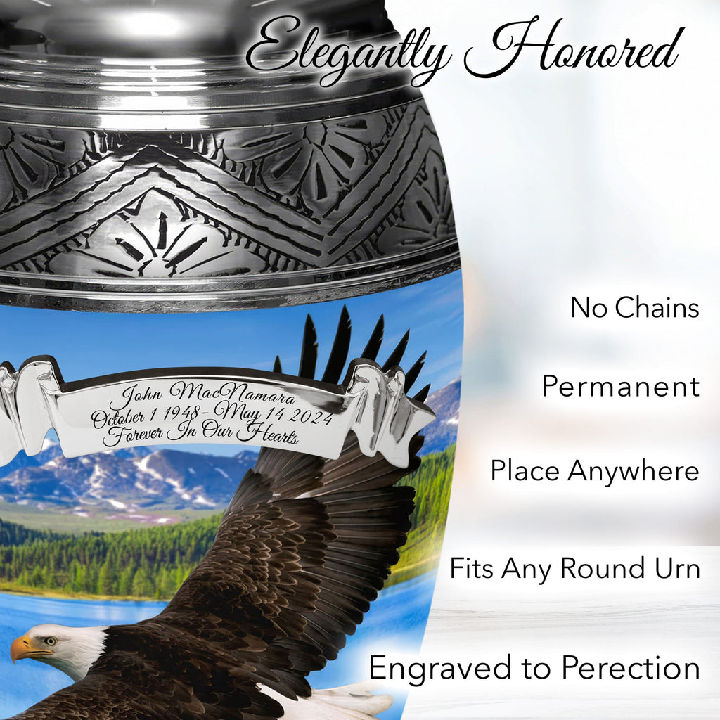 Majestic Bald Eagle Extra Large Urn or Companion Urn – Extra Large Urns for Human Ashes | XL Urn & XXL Urn