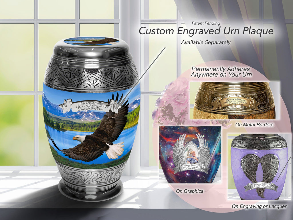 Majestic Bald Eagle Extra Large Urn or Companion Urn – Extra Large Urns for Human Ashes | XL Urn & XXL Urn