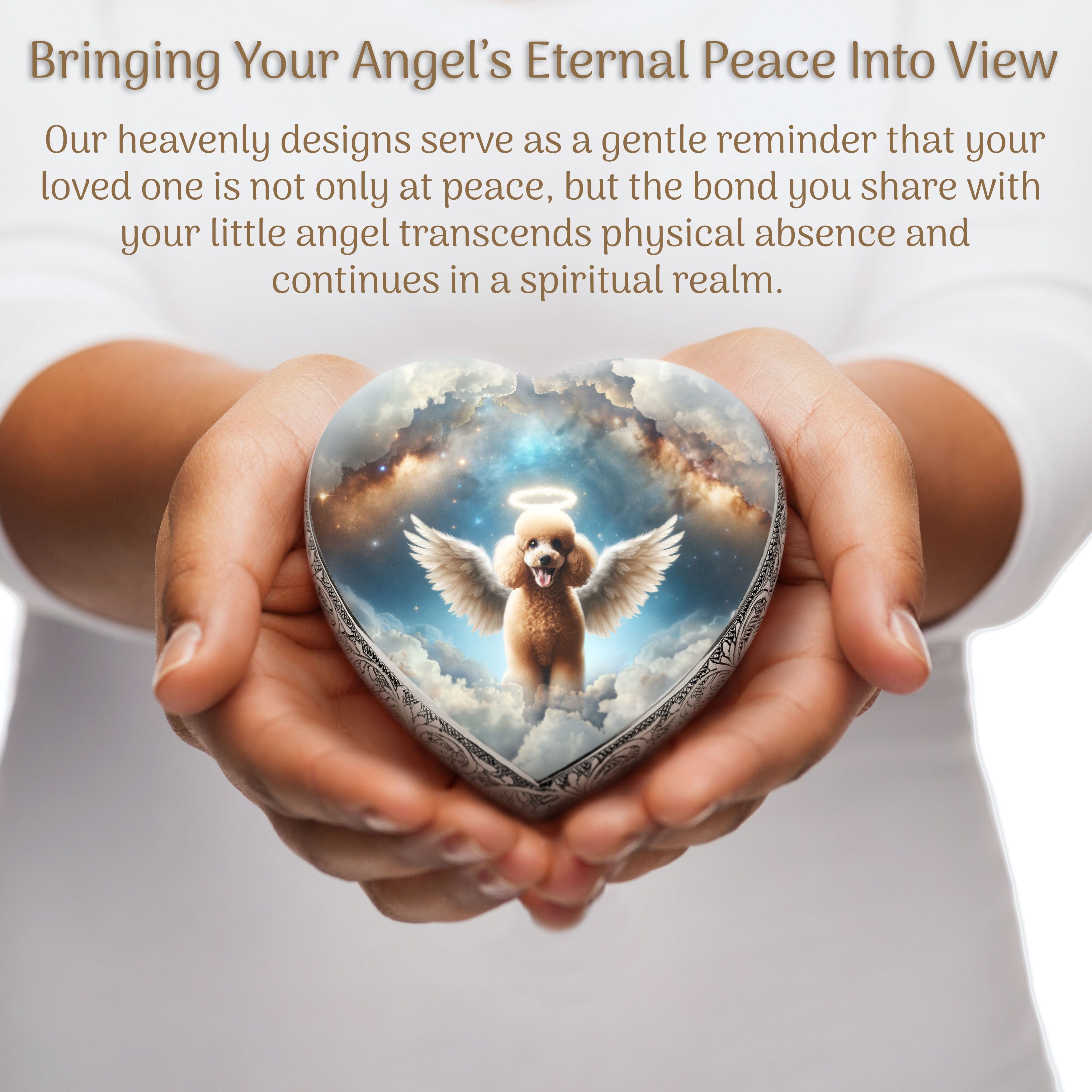 Apricot Mini Poodle Dog Urn - Astral Awe Urn for Dog Ashes