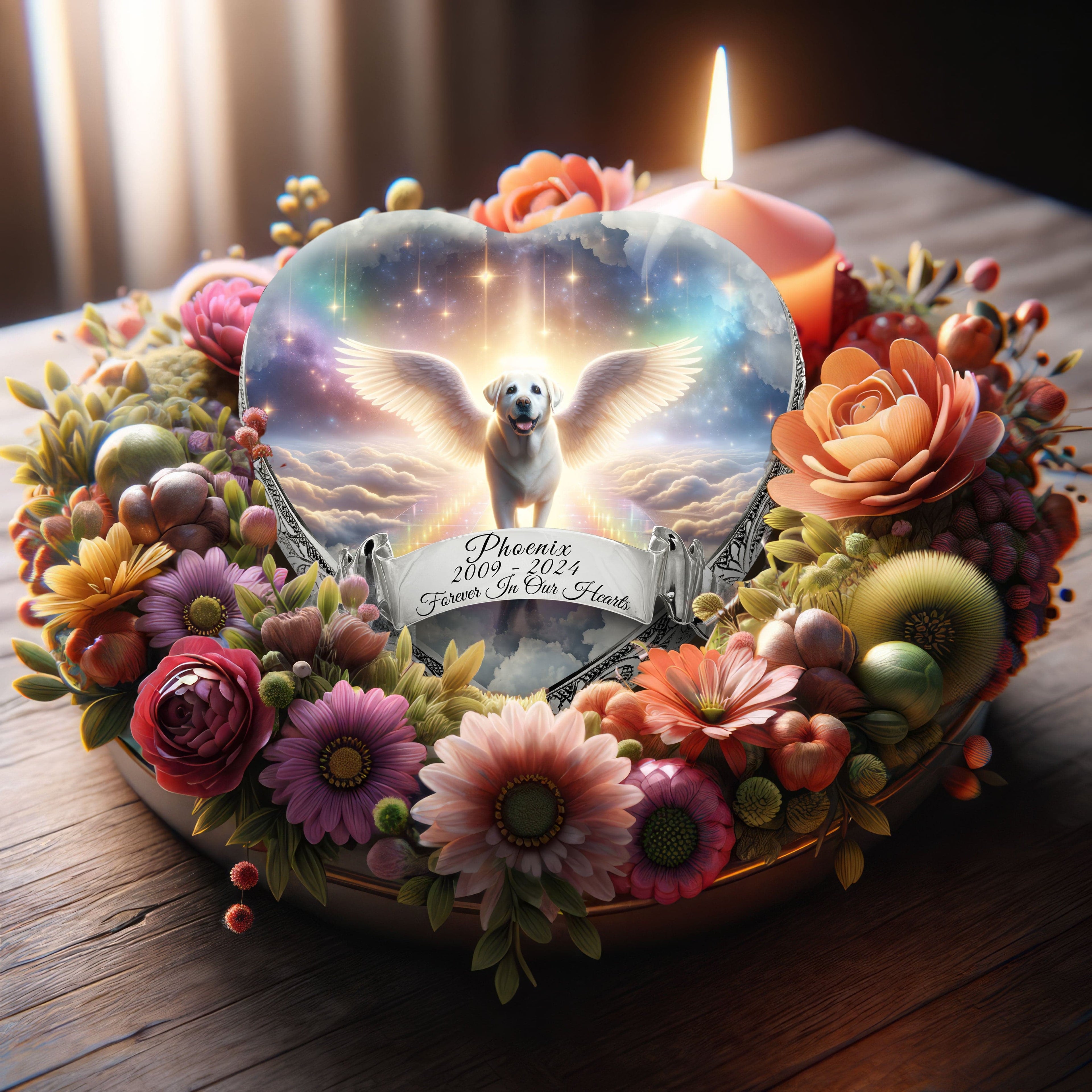 Labrador Retriever Dog Urn - Rainbow Arc Urn for Dog Ashes
